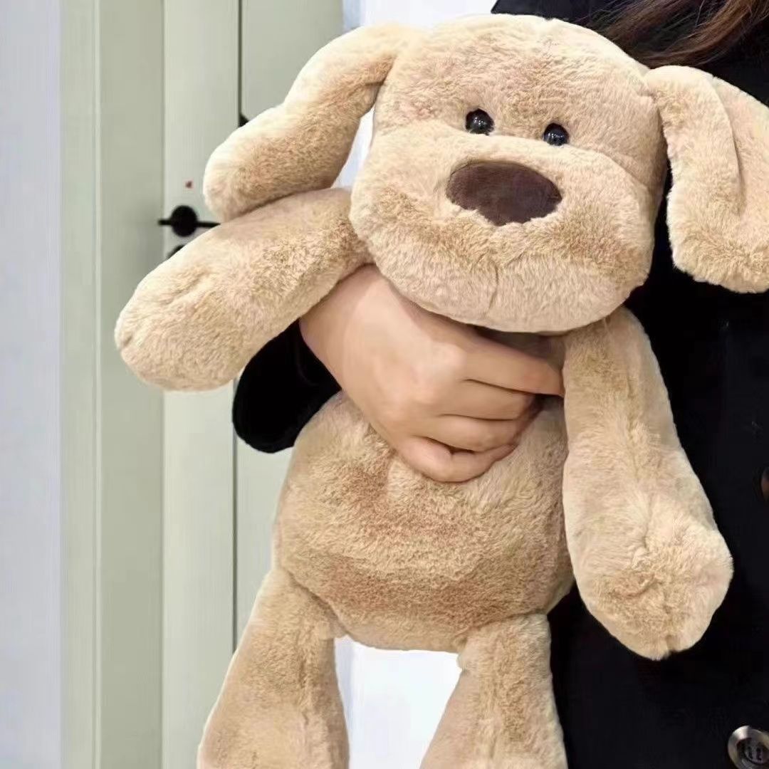 KFX-7454525 Khaki Plush Milk Dog Toy for Infants (0-3 Years) - 55cm Soft Doll