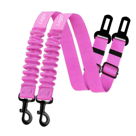 KFX-7454653 Retractable Dog Rope Leash for Two Dogs - Durable Nylon, Multiple Colors