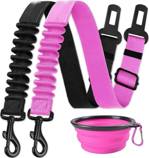 KFX-7454653 Retractable Dog Rope Leash for Two Dogs - Durable Nylon, Multiple Colors