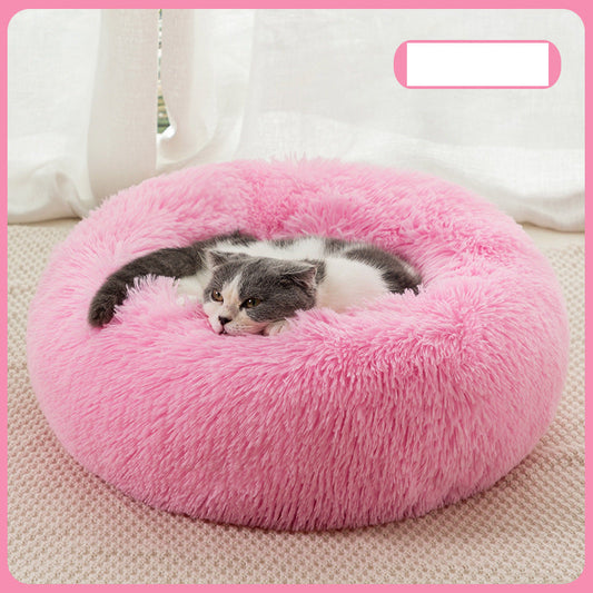 KFX-7454909 Plush Winter Dog Bed in Various Sizes and Soft Colors