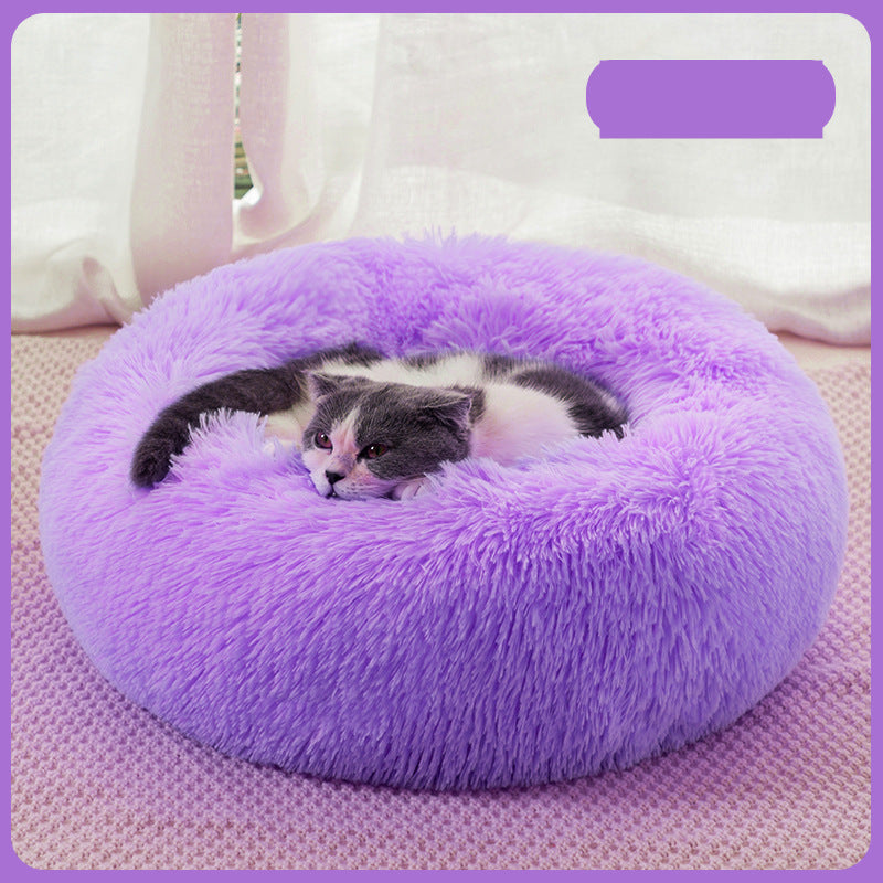 KFX-7454909 Plush Winter Dog Bed in Various Sizes and Soft Colors