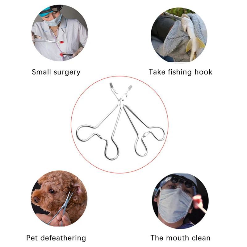 KFX-7456445 Stainless Steel Ear Hair Tweezers for Pet Hair Removal and Ear Cleaning