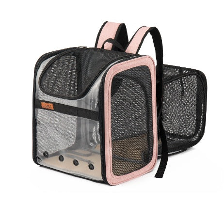 KFX-7457085 Portable Expandable Cat Carrier - Oxford Cloth, Breathable Space Bag for Pets Up to 20kg