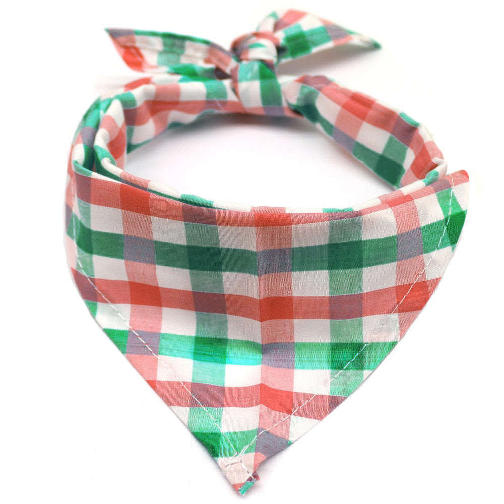 KFX-7457213 Plaid Cotton Pet Towelettes for Dogs and Cats - Various Color Options Available