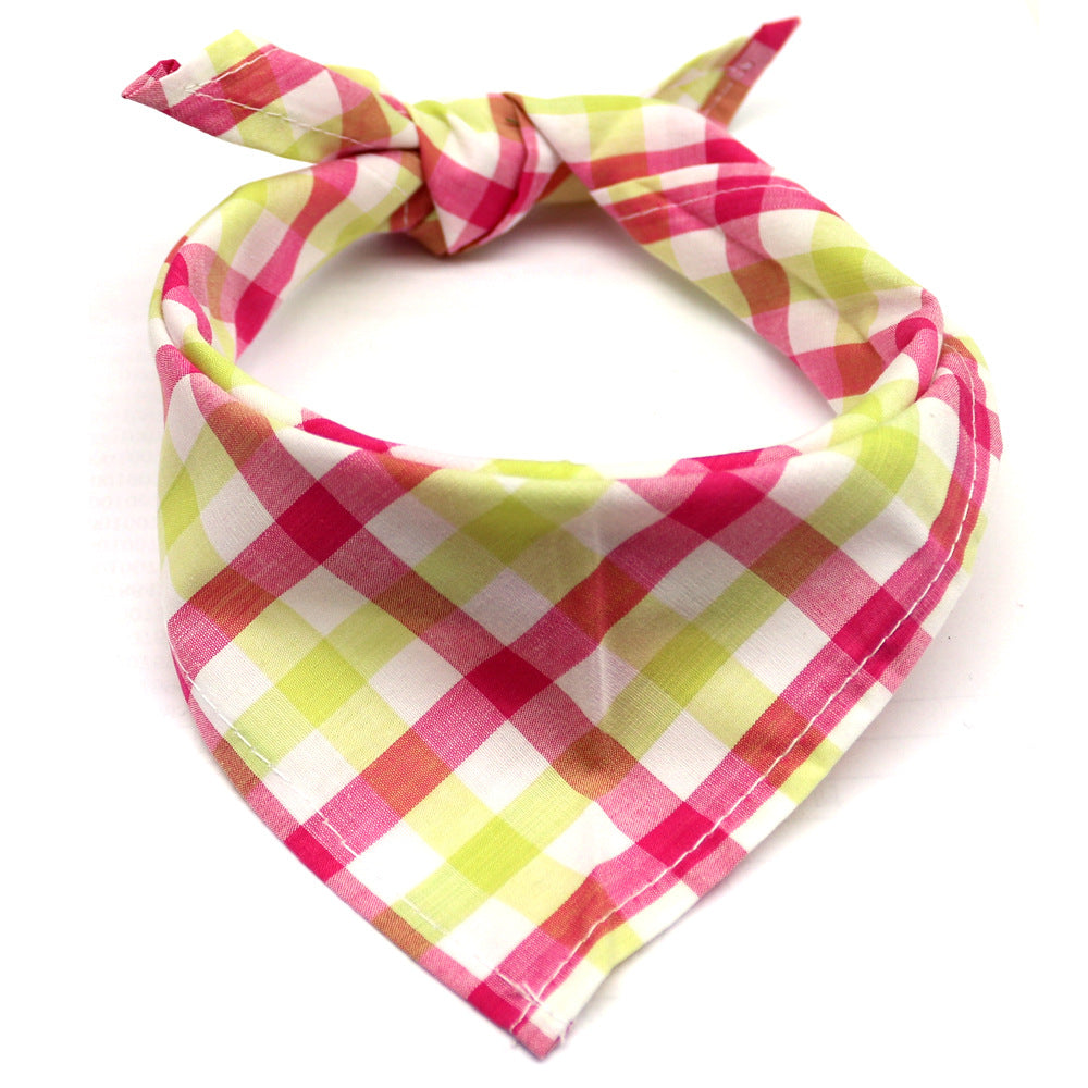 KFX-7457213 Plaid Cotton Pet Towelettes for Dogs and Cats - Various Color Options Available
