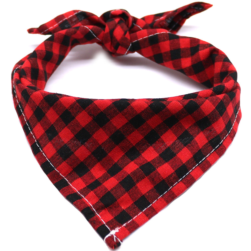 KFX-7457213 Plaid Cotton Pet Towelettes for Dogs and Cats - Various Color Options Available
