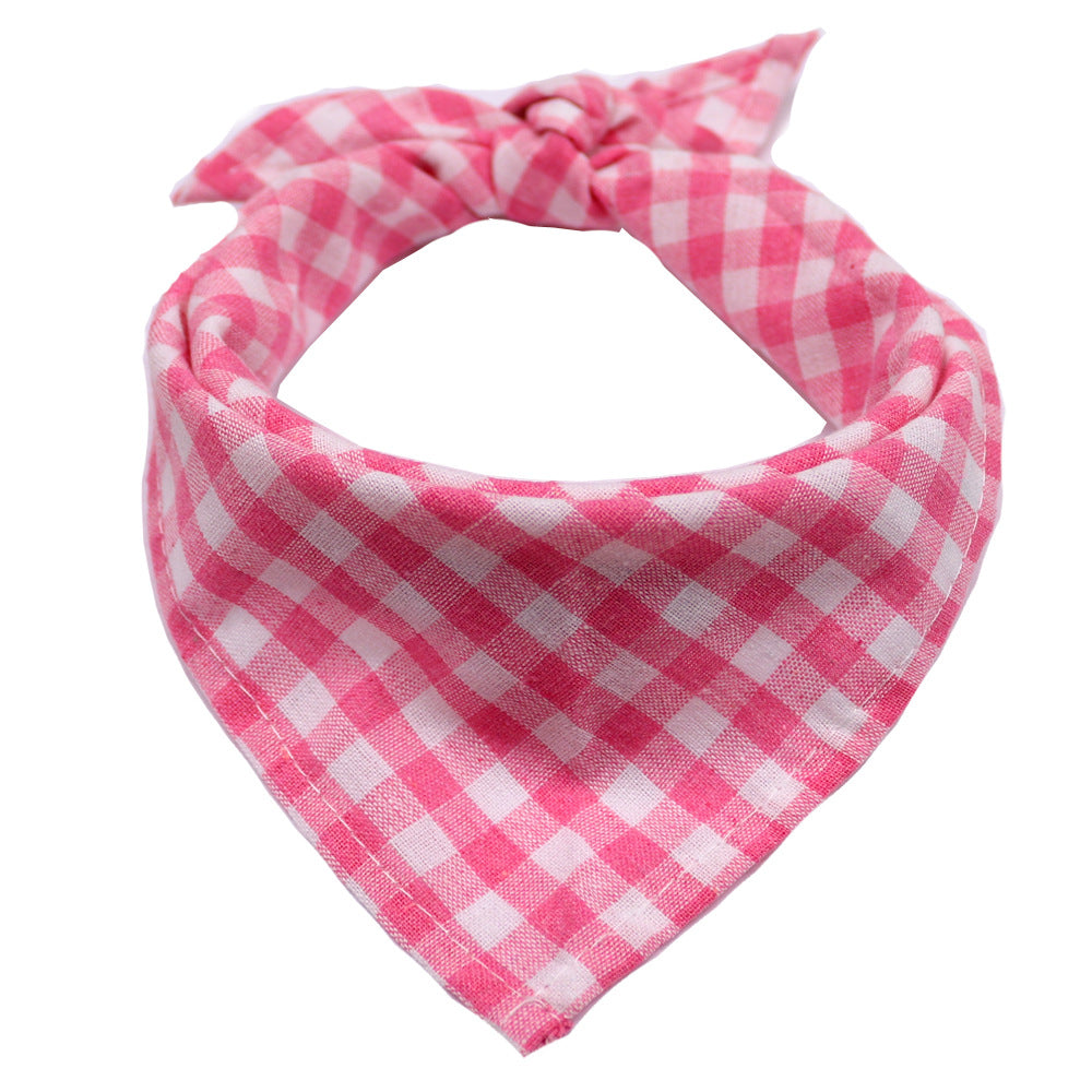 KFX-7457213 Plaid Cotton Pet Towelettes for Dogs and Cats - Various Color Options Available