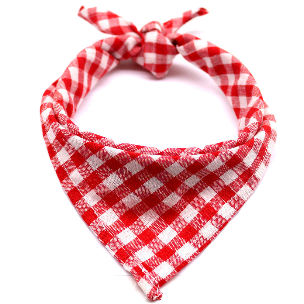 KFX-7457213 Plaid Cotton Pet Towelettes for Dogs and Cats - Various Color Options Available