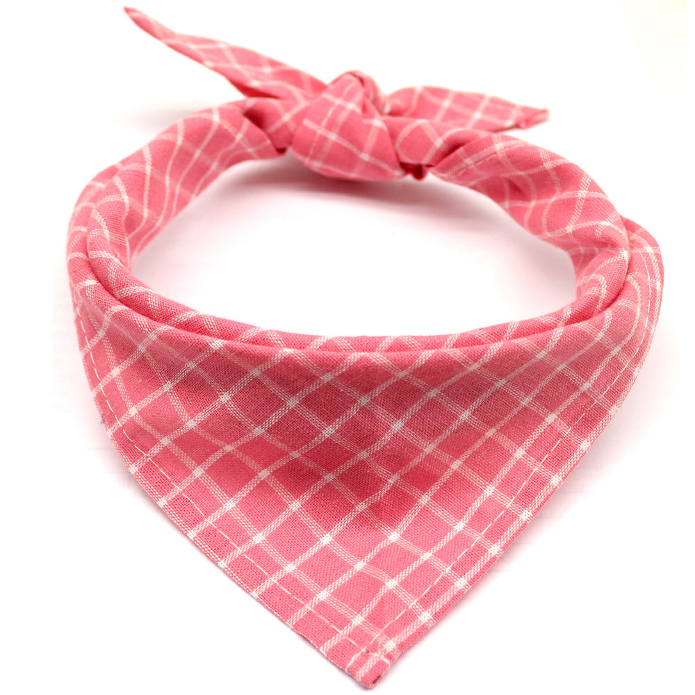 KFX-7457213 Plaid Cotton Pet Towelettes for Dogs and Cats - Various Color Options Available