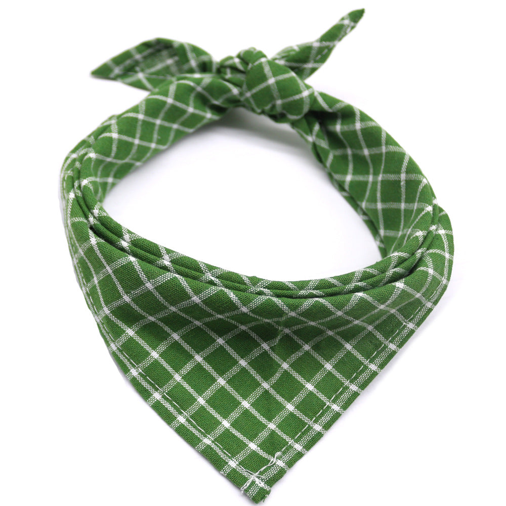 KFX-7457213 Plaid Cotton Pet Towelettes for Dogs and Cats - Various Color Options Available