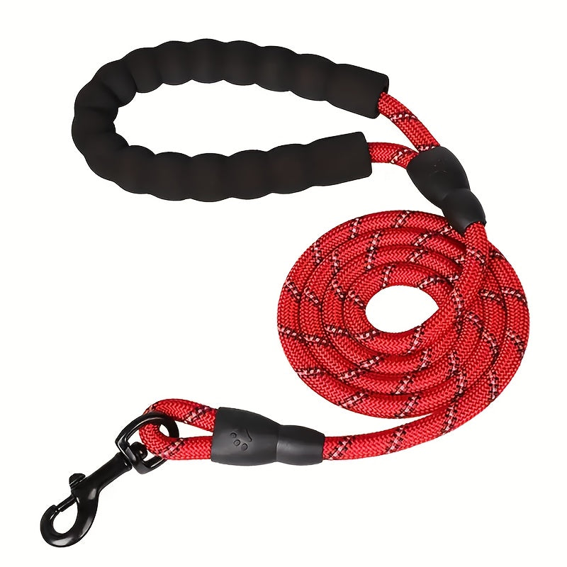 KFX-7458109 Dogs Leash with Padded Handle and Reflective Stitching for Comfortable Jogging and Training