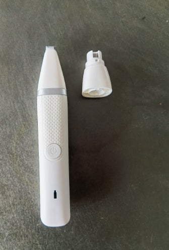 KFX-7458621 Dual-Purpose Pet Nail Polisher and Hair Trimmer with USB Charger and Accessories