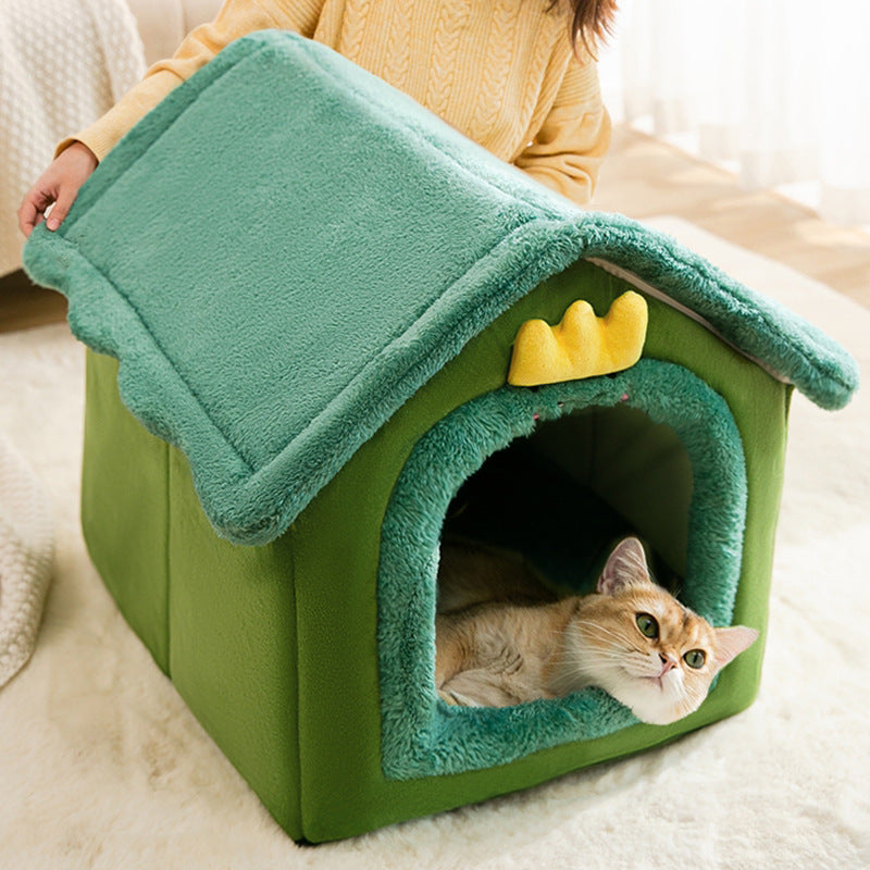 KFX-7458877 Cartoon Style Fully Enclosed Cat Litter Nest in Cute Chick Design - Available in Yellow, Green, Gray