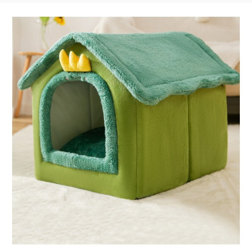 KFX-7458877 Cartoon Style Fully Enclosed Cat Litter Nest in Cute Chick Design - Available in Yellow, Green, Gray