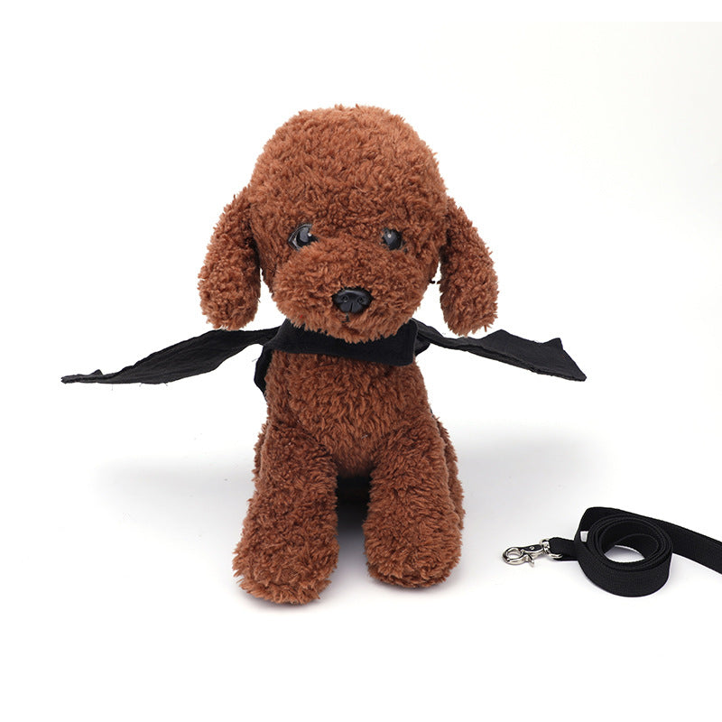 KFX-7460285 Cool Black Bat Wings Costume for Pets with Traction Rope