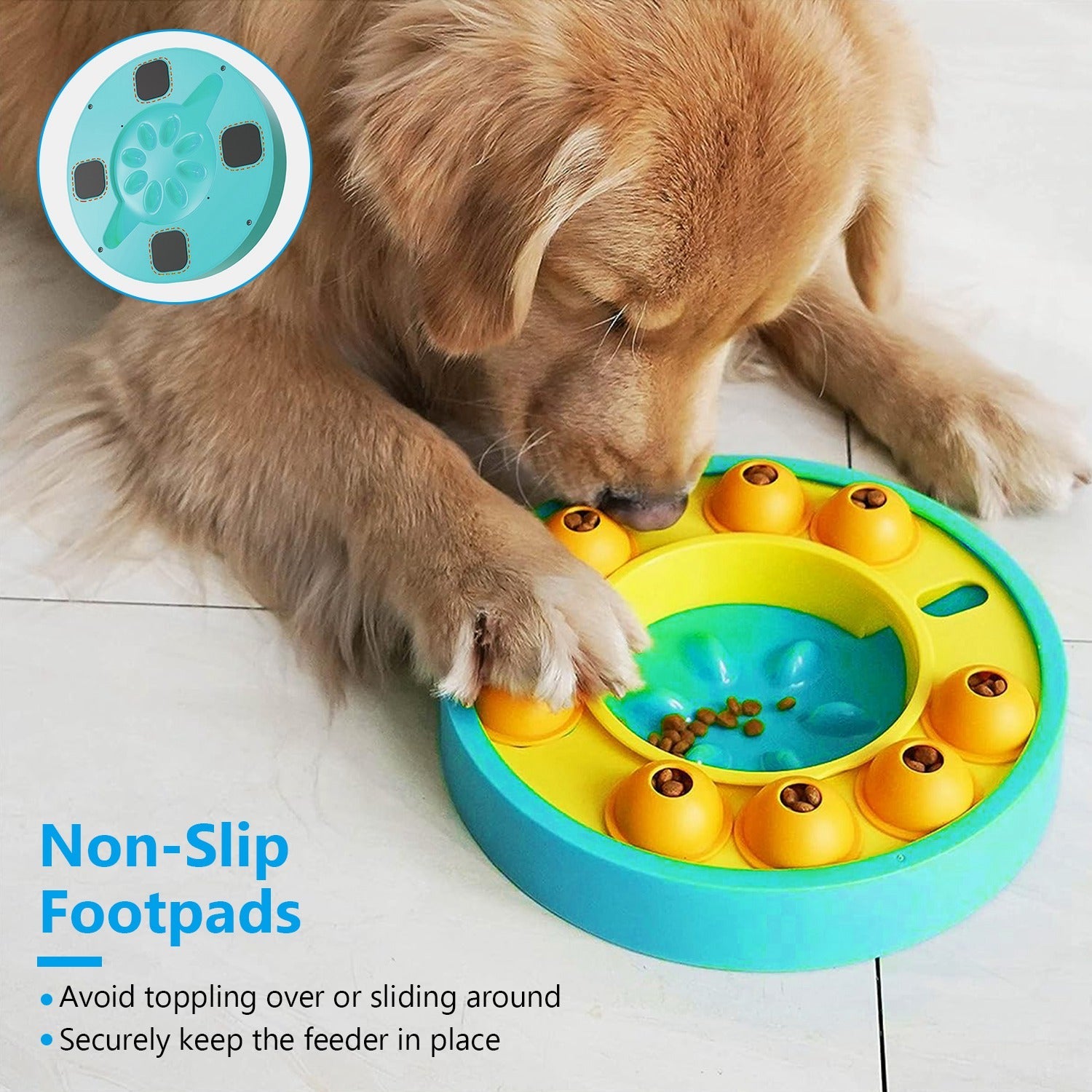 KFX-7460797 Interactive Dog Puzzle Feeder with Slow Feed Function for IQ Training and Mental Enrichment