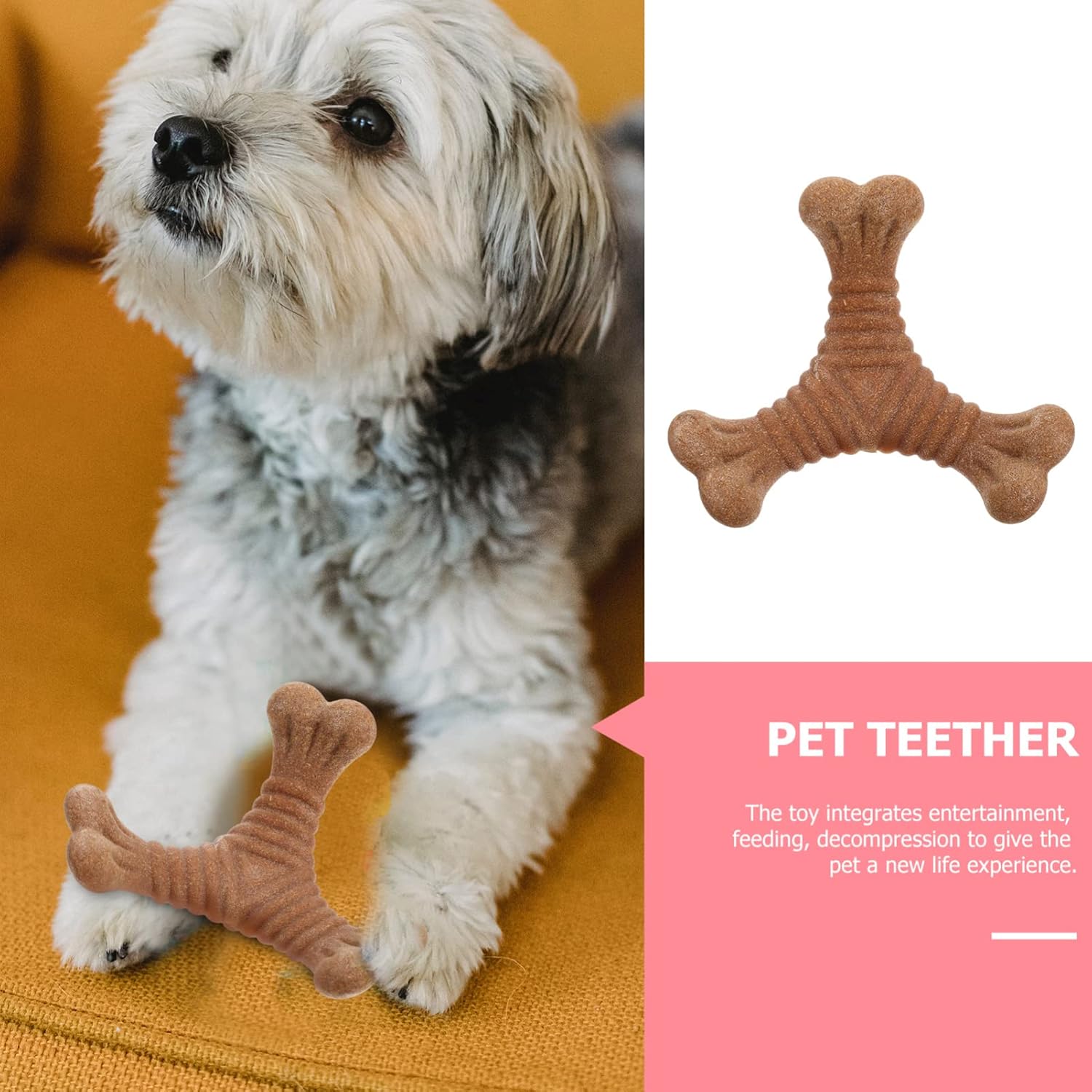 KFX-7462077 Durable Teething Stick for Puppies and Dogs - Interactive Chew Toy for Dental Care and Play