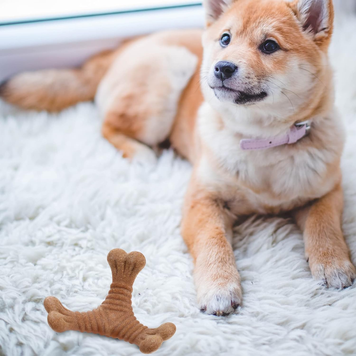 KFX-7462077 Durable Teething Stick for Puppies and Dogs - Interactive Chew Toy for Dental Care and Play