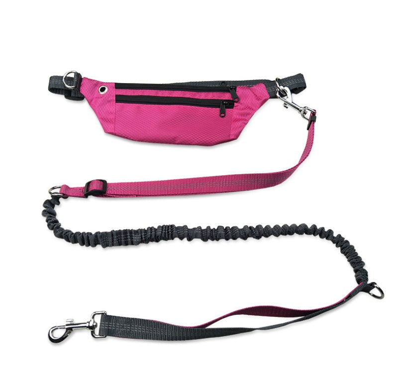 KFX-7466173 Hands-Free Dog Leash with Elastic Design and Adjustable Waistbelt