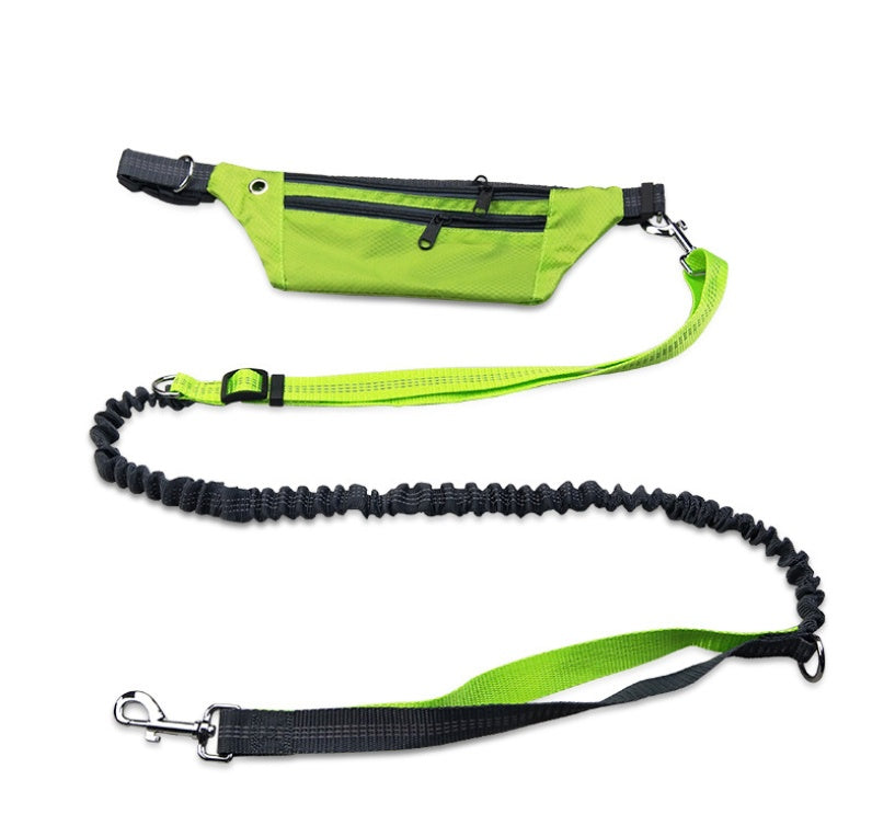 KFX-7466173 Hands-Free Dog Leash with Elastic Design and Adjustable Waistbelt