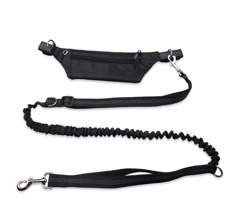 KFX-7466173 Hands-Free Dog Leash with Elastic Design and Adjustable Waistbelt