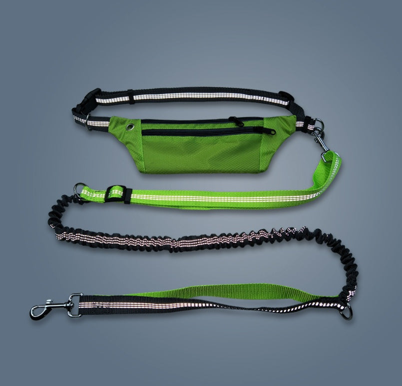 KFX-7466173 Hands-Free Dog Leash with Elastic Design and Adjustable Waistbelt