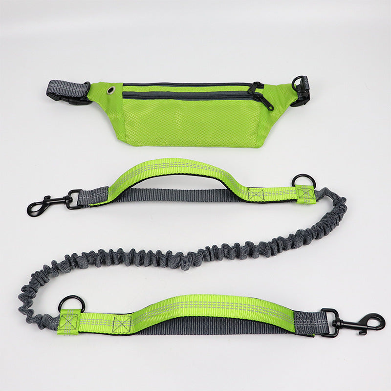 KFX-7466173 Hands-Free Dog Leash with Elastic Design and Adjustable Waistbelt
