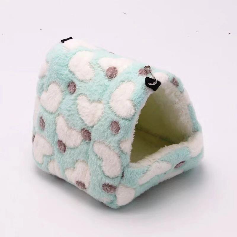 KFX-7467965 Warm Cotton Nest for Small Pets - Soft Fabric Bed for Hamsters, Squirrels, and Chinchillas with Swing Hooks