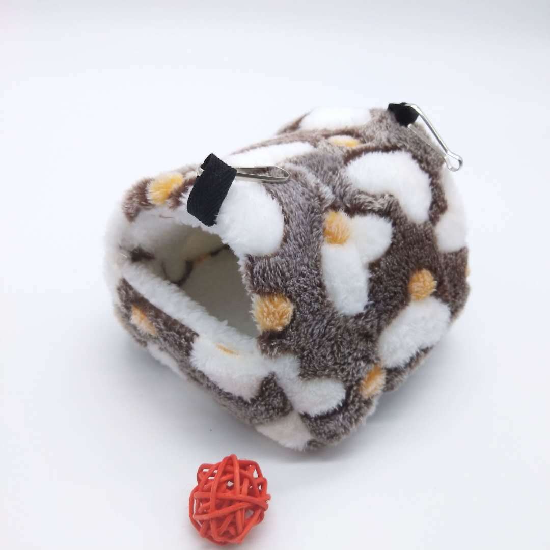 KFX-7467965 Warm Cotton Nest for Small Pets - Soft Fabric Bed for Hamsters, Squirrels, and Chinchillas with Swing Hooks