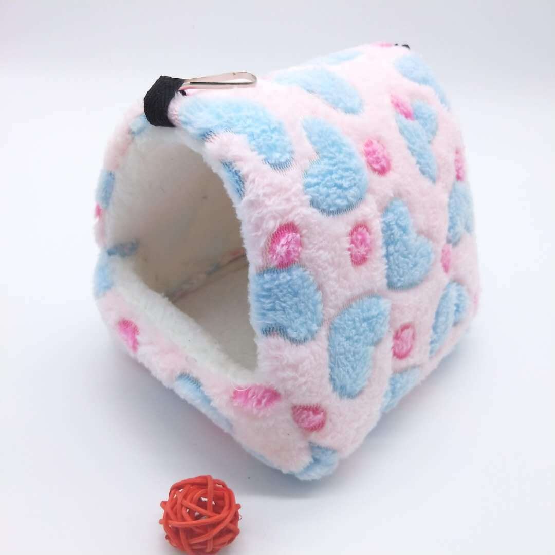 KFX-7467965 Warm Cotton Nest for Small Pets - Soft Fabric Bed for Hamsters, Squirrels, and Chinchillas with Swing Hooks