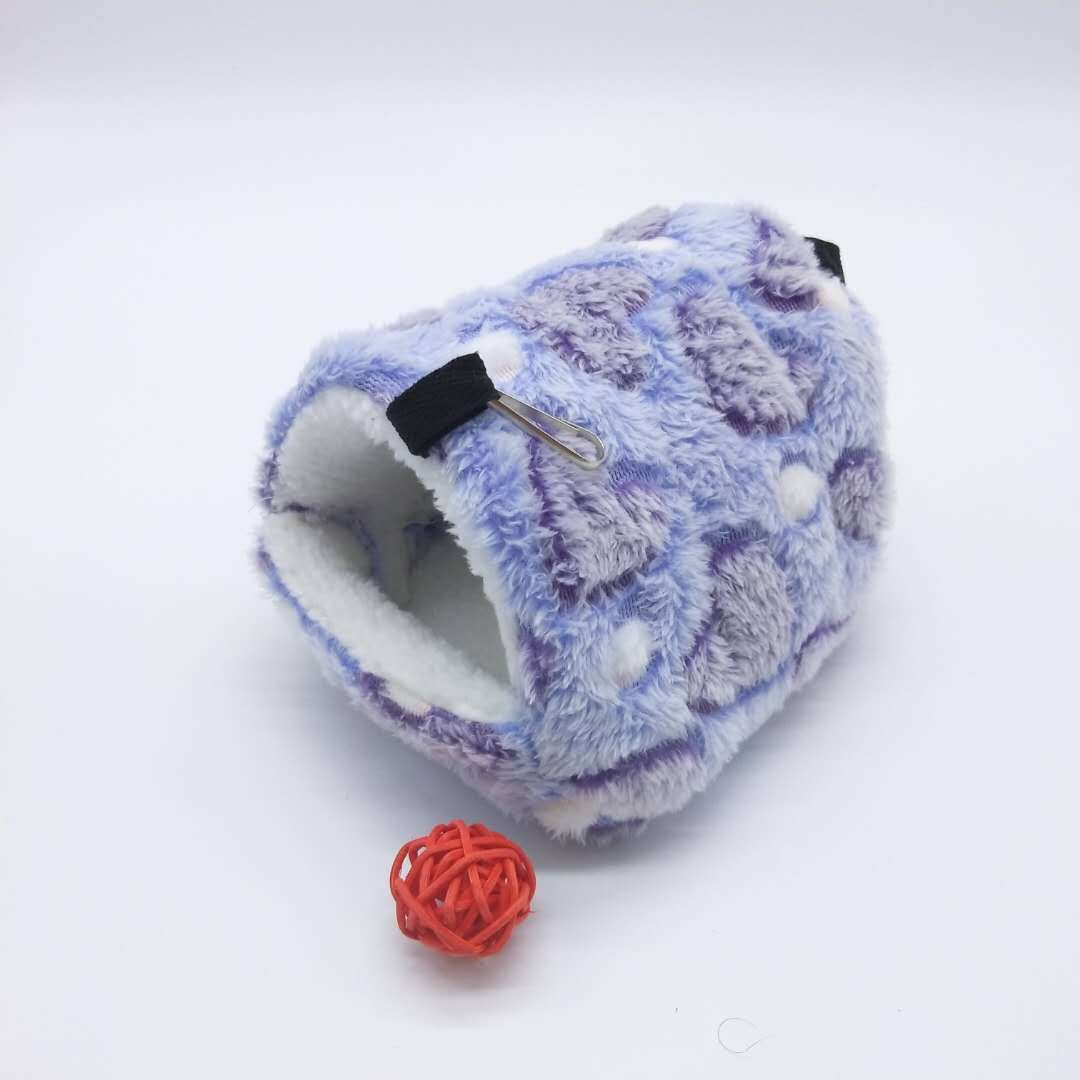 KFX-7467965 Warm Cotton Nest for Small Pets - Soft Fabric Bed for Hamsters, Squirrels, and Chinchillas with Swing Hooks