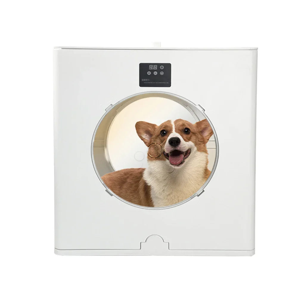 KFX-746963 Foldable Pet Grooming Drying Machine with Child Lock and Scissors Included, Eco-Friendly ABS Plastic, Suitable for Dogs and Cats