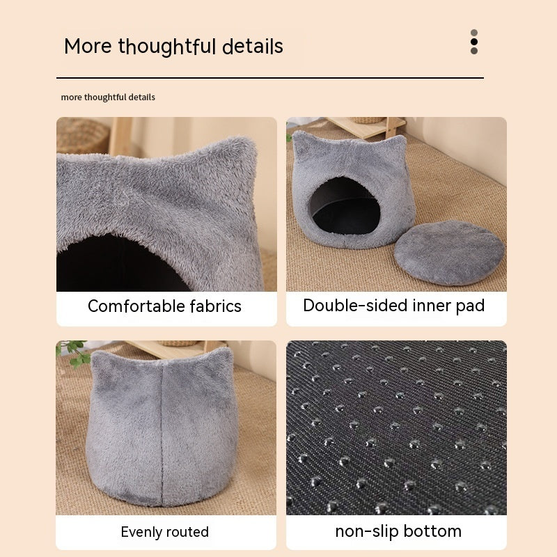 KFX-7470397 Double-Sided Fleece Cat Head Pad - Removable & Washable, Small & Large Sizes Available