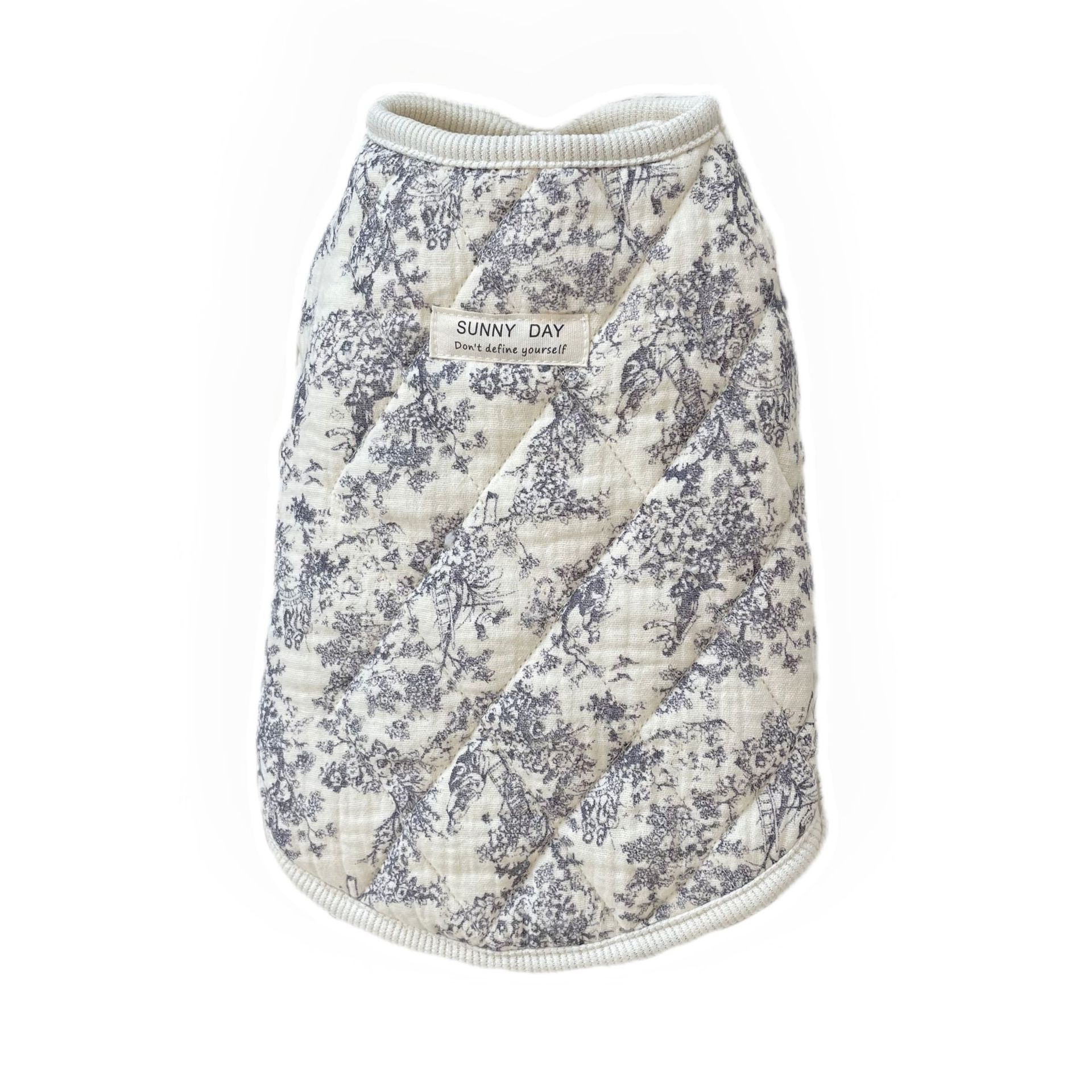 KFX-7471933 Cotton-Padded Casual Pet Clothes in Chinese Ink and Lavender Styles