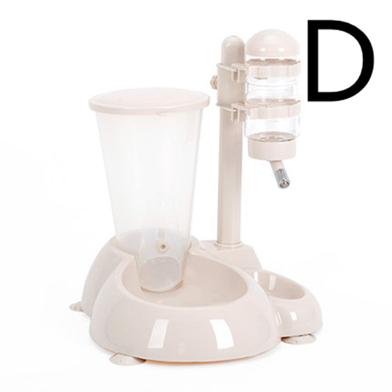 KFX-7472189 Automatic Pet Drinking Fountain with Multiple Bowl Options and Suction Cups in White and Fuchsia