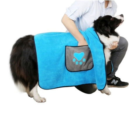 KFX-7472957 Super Absorbent Pet Bath Towel Made of 800g Superfine Fiber for Quick Drying