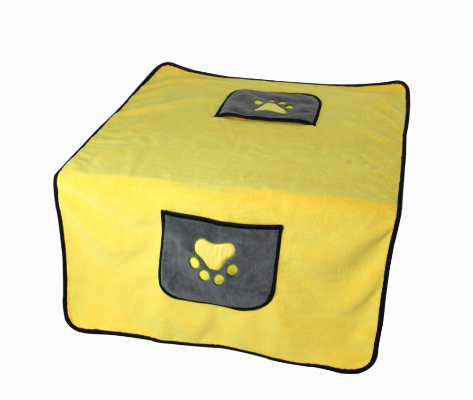 KFX-7472957 Super Absorbent Pet Bath Towel Made of 800g Superfine Fiber for Quick Drying