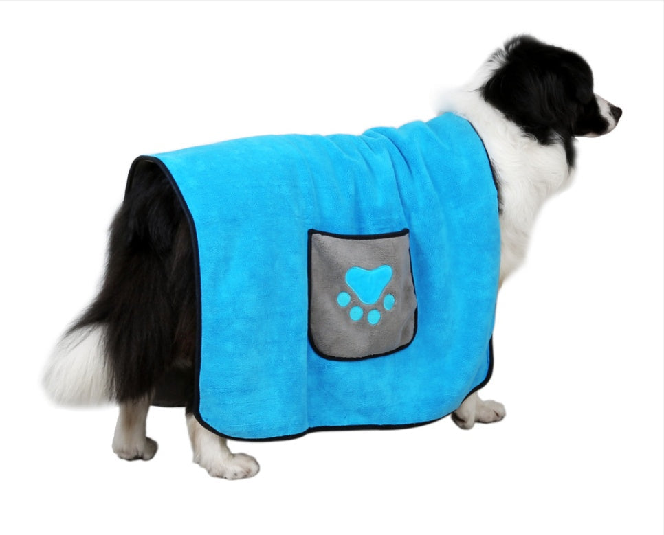 KFX-7472957 Super Absorbent Pet Bath Towel Made of 800g Superfine Fiber for Quick Drying