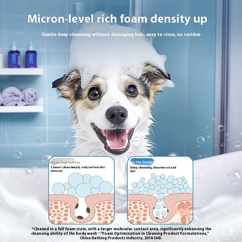 KFX-7473981 Electric Bubbler Shower Gel Machine for Dogs and Cats - USB Powered Frothing Device
