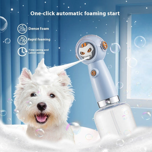 KFX-7473981 Electric Bubbler Shower Gel Machine for Dogs and Cats - USB Powered Frothing Device