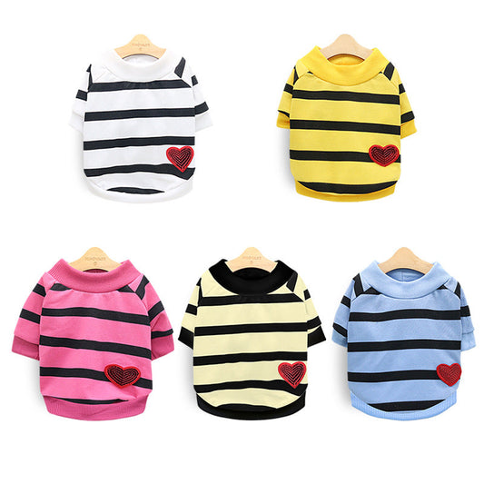 KFX-7474493 Casual Small Dog Puppy Clothes for Spring and Summer in Multiple Colors and Sizes