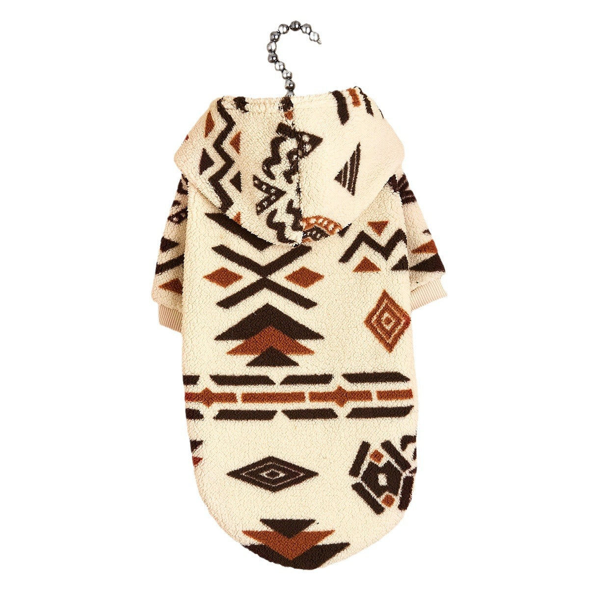 KFX-7477181 Warm Beige Totem Print Hooded Sweater for Pets - Available in Multiple Sizes