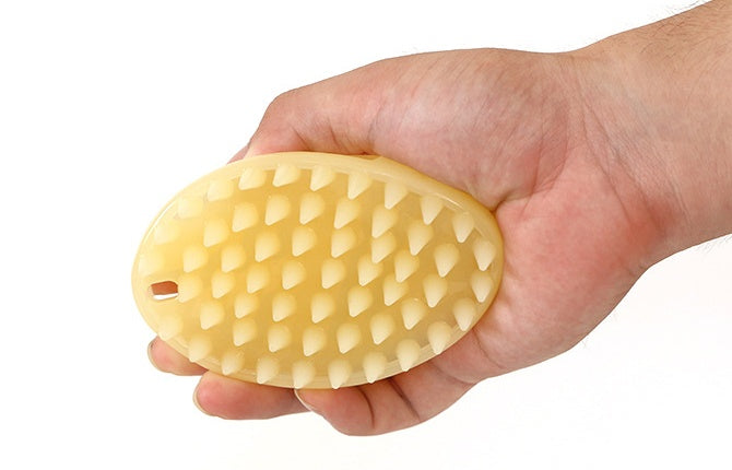 KFX-7477693 Short Hair Pet Massage Brush – Rubber Hair Absorbing Grooming Comb for Dogs and Cats
