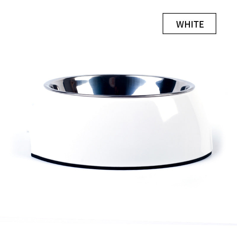 KFX-7478077 Detachable Food Grade Stainless Steel and Melamine Pet Dog Bowl, Durable and Beautiful Design