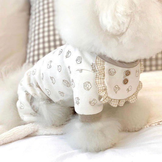 KFX-7480253 Cozy German Velvet Full Printed Sheep Pet Clothing for Dogs and Cats