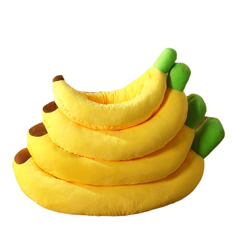 KFX-7481917 Cozy Removable and Washable Banana Nest Cushion Mat for Cats