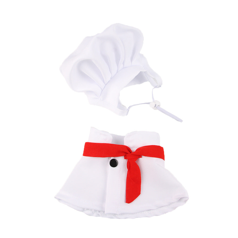 KFX-7482429 Chef Cap Pet Cloak for Dogs and Cats - Monochrome Satin Outfit