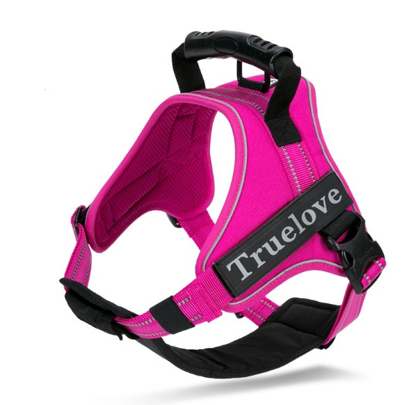 KFX-7486909 Reflective Dog Chest Strap Leash - Adjustable Polyester Fiber Harness for Optimal Comfort and Safety