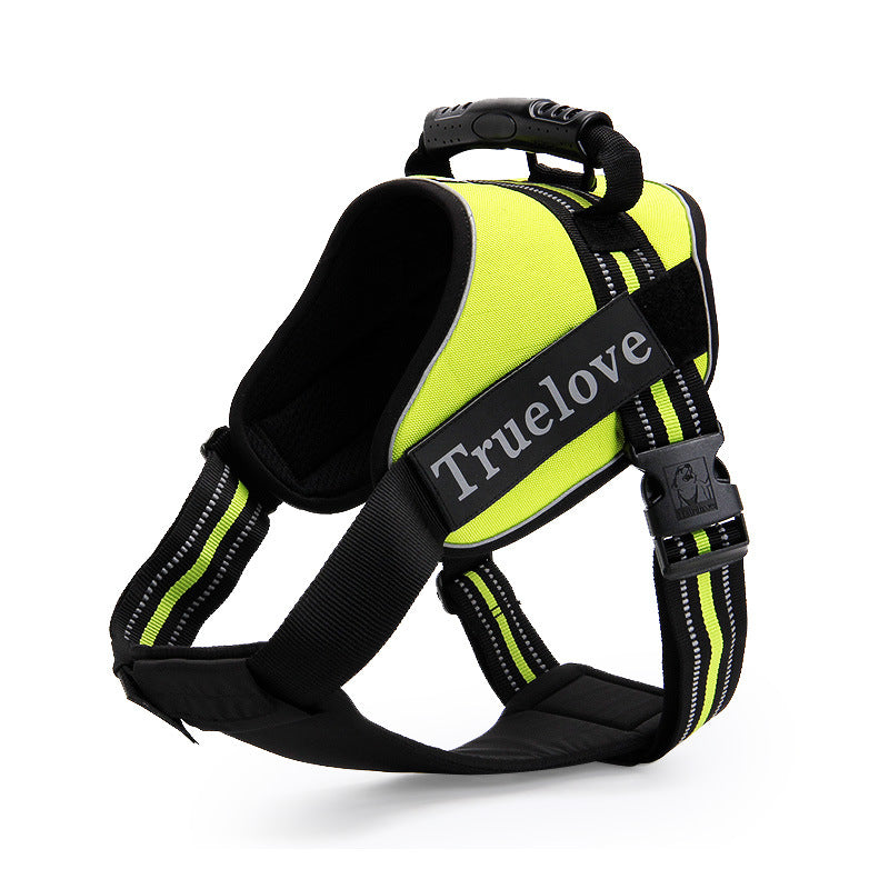 KFX-7486909 Reflective Dog Chest Strap Leash - Adjustable Polyester Fiber Harness for Optimal Comfort and Safety