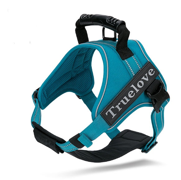 KFX-7486909 Reflective Dog Chest Strap Leash - Adjustable Polyester Fiber Harness for Optimal Comfort and Safety